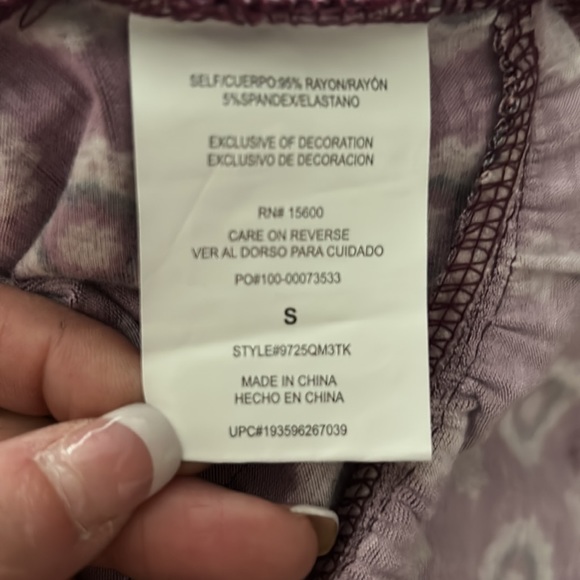 NWT⭐️BOHO Peplum TOP💜Crocheted LACE & 3/4 Bell Sleeves Size Small by Takara - Picture 7 of 11